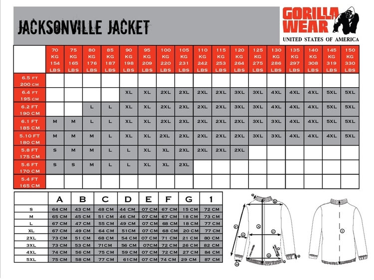 Gorilla Wear Herr - Jacksonville Jacket